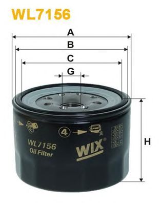 WIX FILTERS wl7156 -  Фильтр масляный двигателя